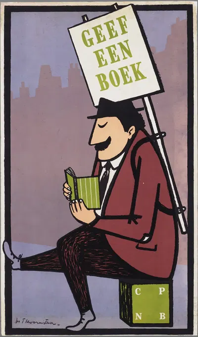 geef een boek by Metten Teunis Koornstra, 1953 — digital art print download