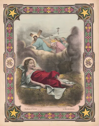The dream of Calvary by E.C. Bridgman, 1874 — digital art print download