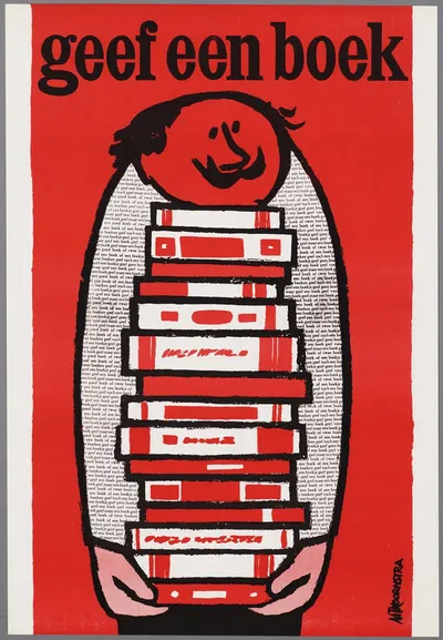 geef een boek by Metten Teunis Koornstra, 1953 — digital art print download