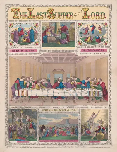 The last supper of our Lord by Гейлорд Уотсон, 1874 — digital art print download