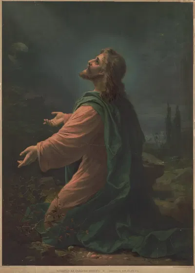 Christ on the Mount of Olives by Ганс Зацка — digital art print download