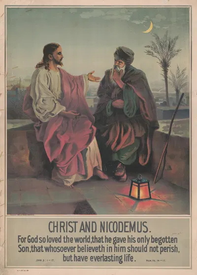 Christ and Nicodemus by Harris, Jones & Co, 1890 — digital art print download