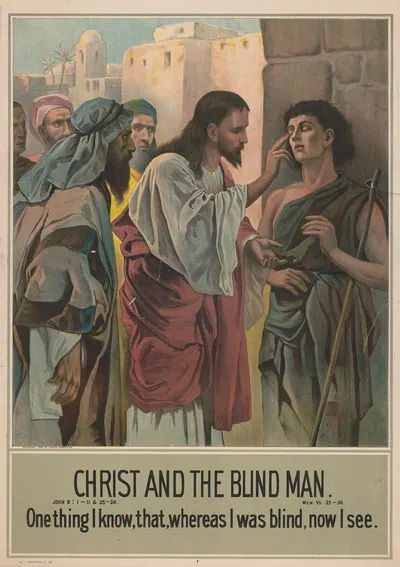 Christ and the blind man by Harris, Jones & Co, 1891 — digital art print download