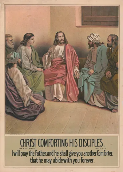Christ comforting his disciples by Harris, Jones & Co, 1891 — digital art print download