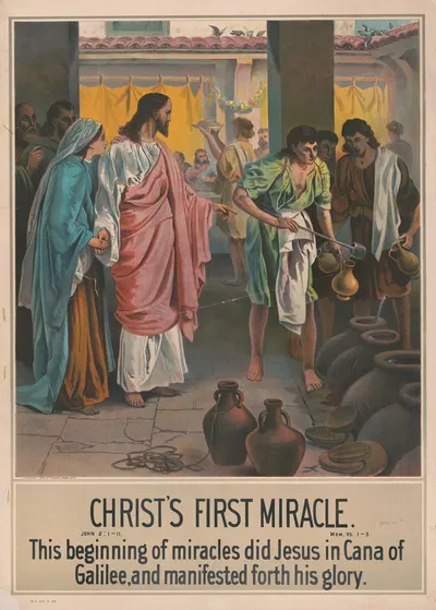 Christ's first miracle by Harris, Jones & Co, 1891 — digital art print download