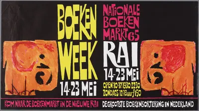boekenweek, 14-23 mei ; nationale boekenmarkt 65, RAI, 14-23 mei by Mart Kempers, 1965 — digital art print download