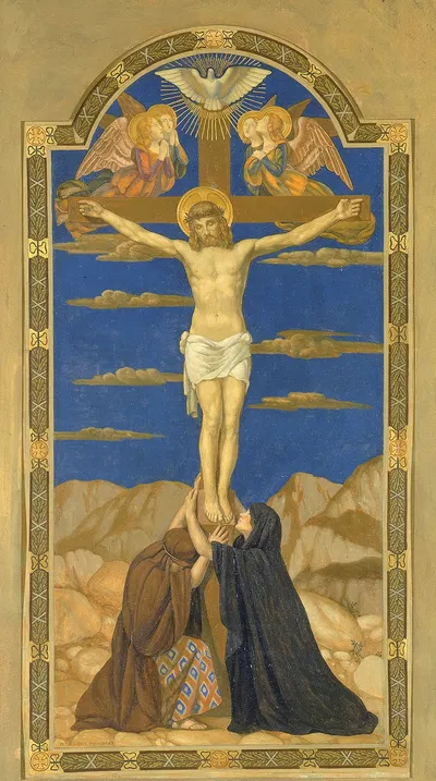 Crucifixion by Henry Siddons Mowbray, 1915-1925 — digital art print download
