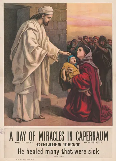 A day of miracles in Capernaum by Providence Lith. Co, 1905 — digital art print download