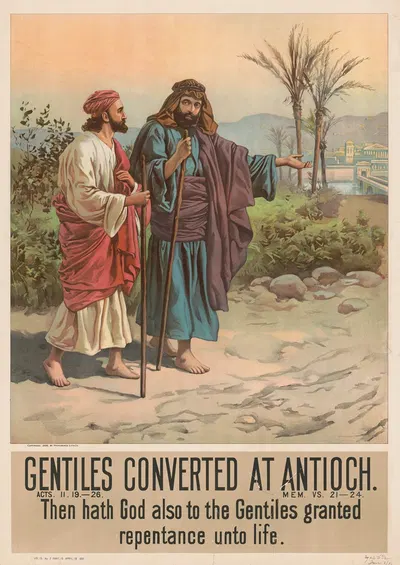 Gentiles converted at Antioch by Providence Lith. Co, 1897 — digital art print download