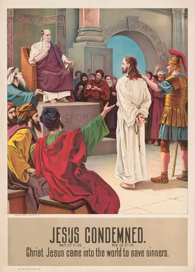 Jesus condemned by Providence Lith. Co, 1897 — digital art print download