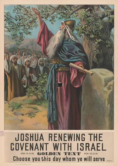 Joshua renewing covenant with Israel by Providence Lith. Co, 1907 — digital art print download