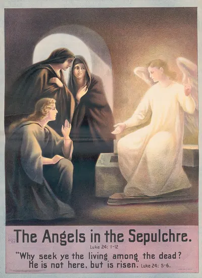 The angels in the sepulchre by Stecher Litho. Co, 1905 — digital art print download
