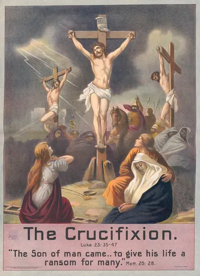 The crucifixion by Stecher Litho. Co, 1905 — digital art print download