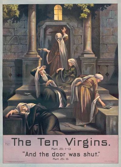 The ten virgins by Stecher Litho. Co, 1905 — digital art print download