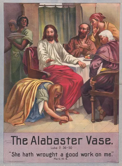 The alabaster vase by Stecher Litho. Co, 1905 — digital art print download