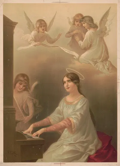 St. Cecilia by Virgilio Tojetti — digital art print download