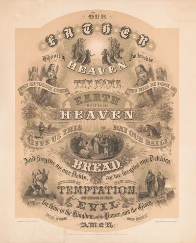 Our Father who art in Heaven by А. Хоен и Ко, 1876 — digital art print download