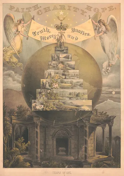 Temple of Life by Armor Litho. Co., 1882 — digital art print download