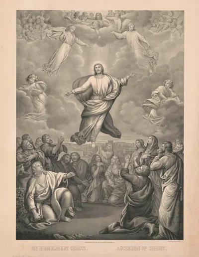 Ascension of Christ by Beck & Pauli Lith., 1884 — digital art print download