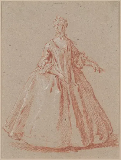 Standing Woman by Jean-Baptiste Oudry — digital art print download