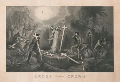 Cross and crown by Джордж Эдвард Перин, 1869 — digital art print download