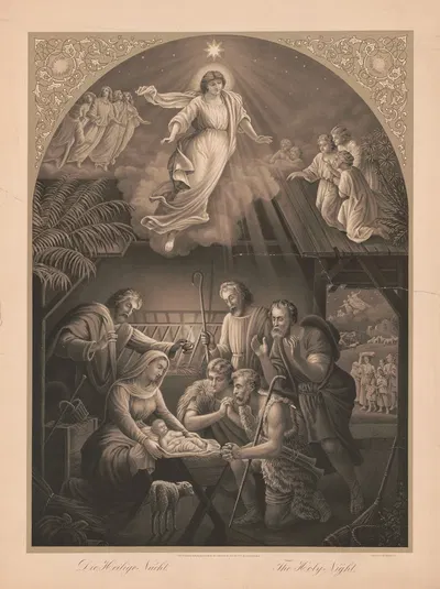 The holy night by Gugler Litho. Co., 1895 — digital art print download