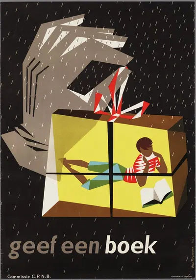 geef een boek by Otto Treumann, 1952 — digital art print download