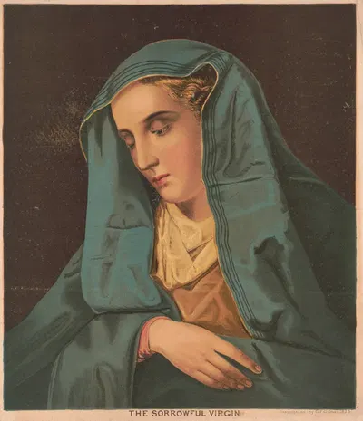 The sorrowful virgin by G.F. Gilman, 1875 — digital art print download