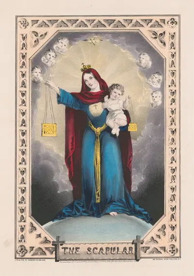 The scapular by Сарони, Мэйор и Кнапп Лит., 1846 — digital art print download