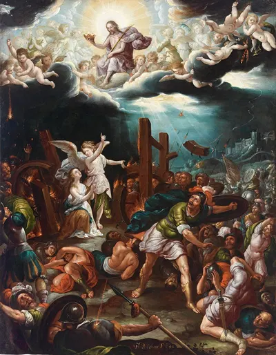 The Martyrdom of Saint Catherine of Alexandria by Baltasar de Echave Ibía, 1642 — digital art print download