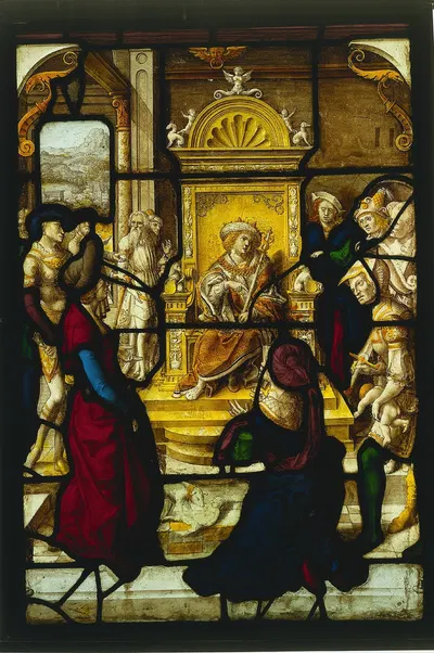 The Judgment of Solomon by Dirk Vellert, c. 1530 — digital art print download