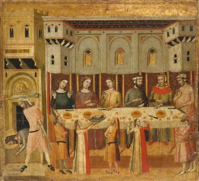The Feast of Herod and the Beheading of the Baptist by Giovanni Baronzio — digital art print download