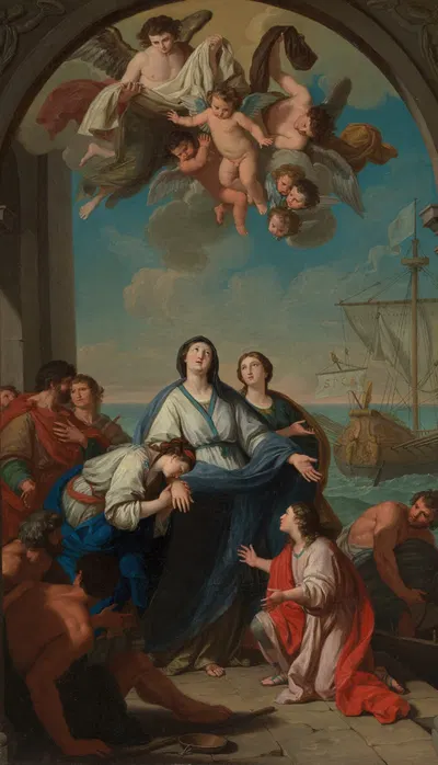 The Departure of Saints Paula and Eustochium for the Holy Land by Джузеппе Боттани — digital art print download