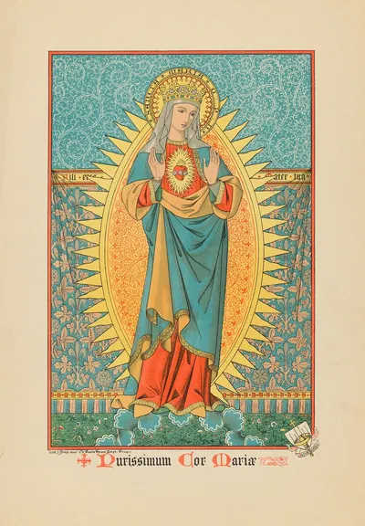 Holy card of Maria by Jacques Petyt, 1864- 1871 — digital art print download