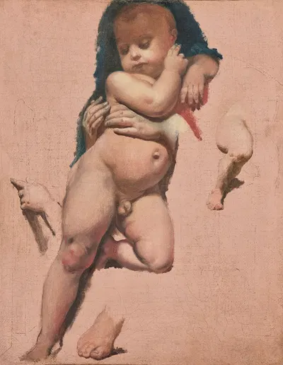 Study For The Christ Child Of The Vow Of Louis Xiii In Montauban Cathedral by Jean Auguste Dominique Ingres — digital art…
