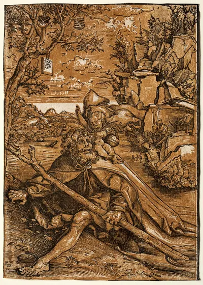 Saint Christopher by Lucas Cranach the Elder, c. 1509 — digital art print download