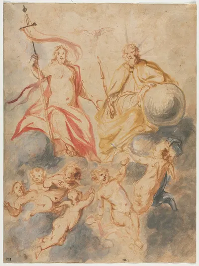Holy Trinity by Теодор ван Тульден, c. 1647 — digital art print download