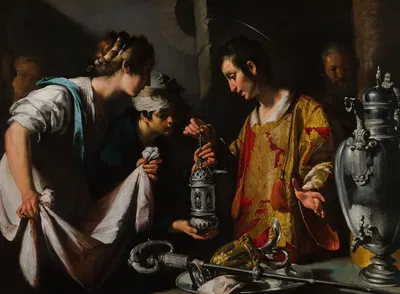 St. Lawrence Distributing the Riches of the Church by Bernardo Strozzi, c.1625 — digital art print download