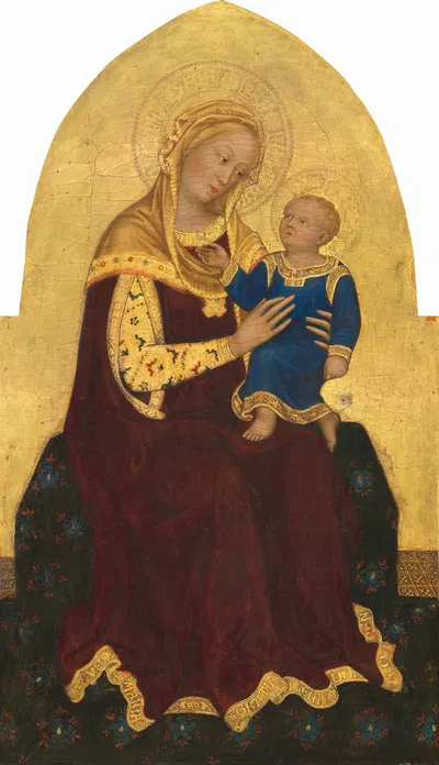 Madonna and Child Enthroned by Gentile da Fabriano, c. 1420 — digital art print download