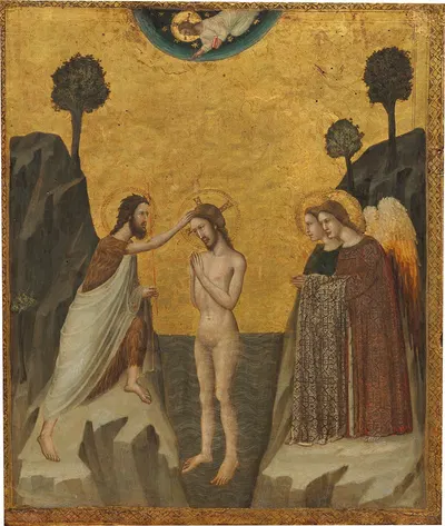 The Baptism of Christ by Giovanni Baronzio, c. 1335 — digital art print download