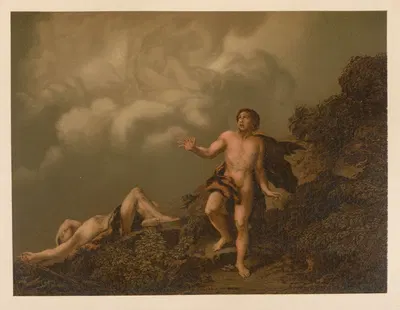 Cain's fratricide by Jan Ladislaw Sýkora, 1899 — digital art print download