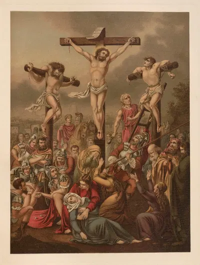 Crucifixion by Jan Ladislaw Sýkora, 1899 — digital art print download