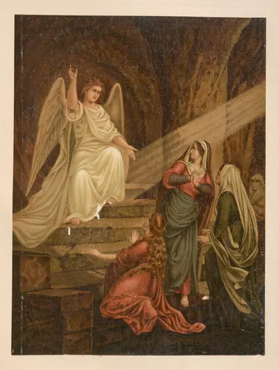 The holy women at the tomb by Jan Ladislaw Sýkora, 1899 — digital art print download