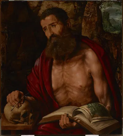 St. Jerome in Meditation by Ян Масис — digital art print download