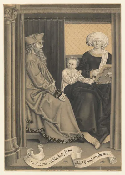 Bishop Servatius with a woman and child by Johann Nepomuk Strixner, 1823 — digital art print download