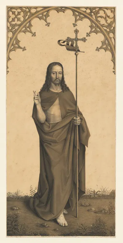Christ with staff by Johann Nepomuk Strixner, 1823 — digital art print download