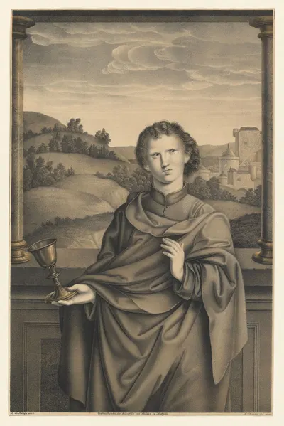 John the Evangelist by Johann Nepomuk Strixner, 1823 — digital art print download