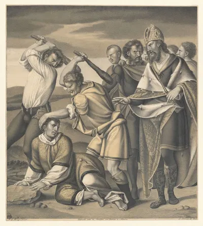 Martyrdom of Saint Ewal by Johann Nepomuk Strixner, 1823 — digital art print download