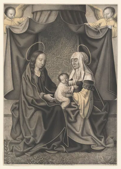 Mary and Anna with the Christ Child by Johann Nepomuk Strixner, 1823 — digital art print download