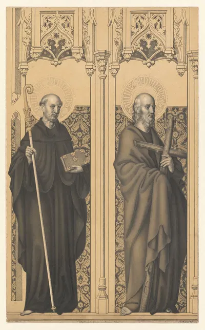 Saint Benedict and Philip by Johann Nepomuk Strixner, 1823 — digital art print download